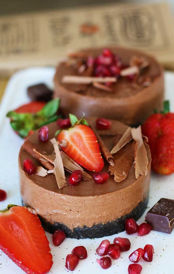 Vegan Chocolate Cheesecake No Bake Dessert