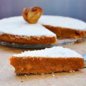 Crustless Pumpkin Pie with Coconut recipe tort de dovleac reteta