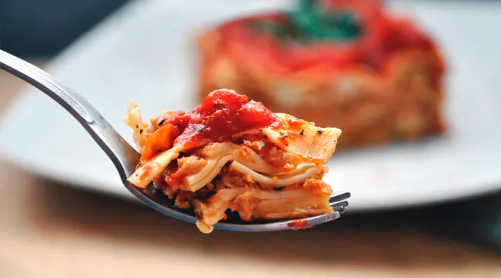 Delicious Vegan Whole Wheat Lasagna with Mushrooms Bite