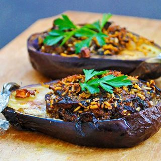 Stuffed Eggplants with Mushrooms vinete umplute cu ciuperci