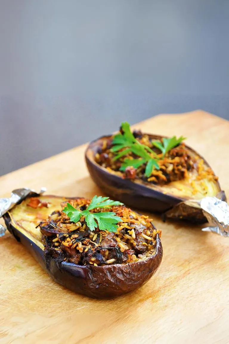 roasted stuffed eggplants