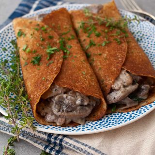 Mushroom crepes easy recipe clatite cu ciuperci reteta usoara