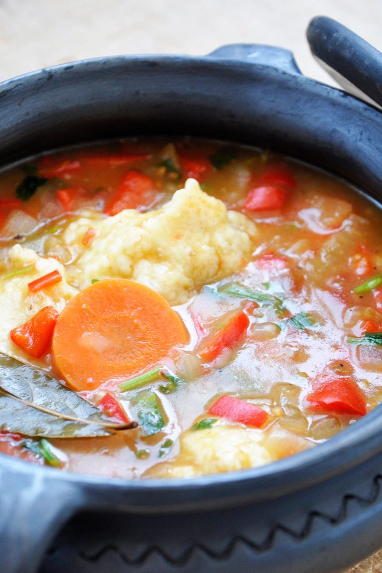 Hungarian Vegetarian Paprikash Vegetable Stew with Dumplings papricas vegetarian