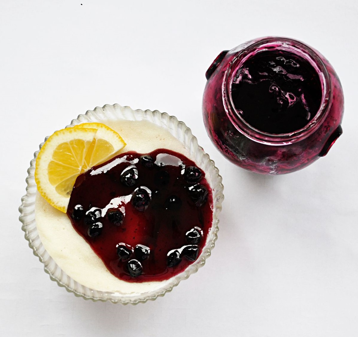 Semolina Pudding with Blueberry Jam Recipe