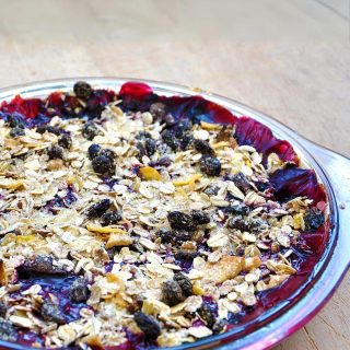 Plum Muesli Crumble Dessert