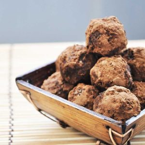 Raw Almond-Chocolate Truffles Bon Bons Vegan