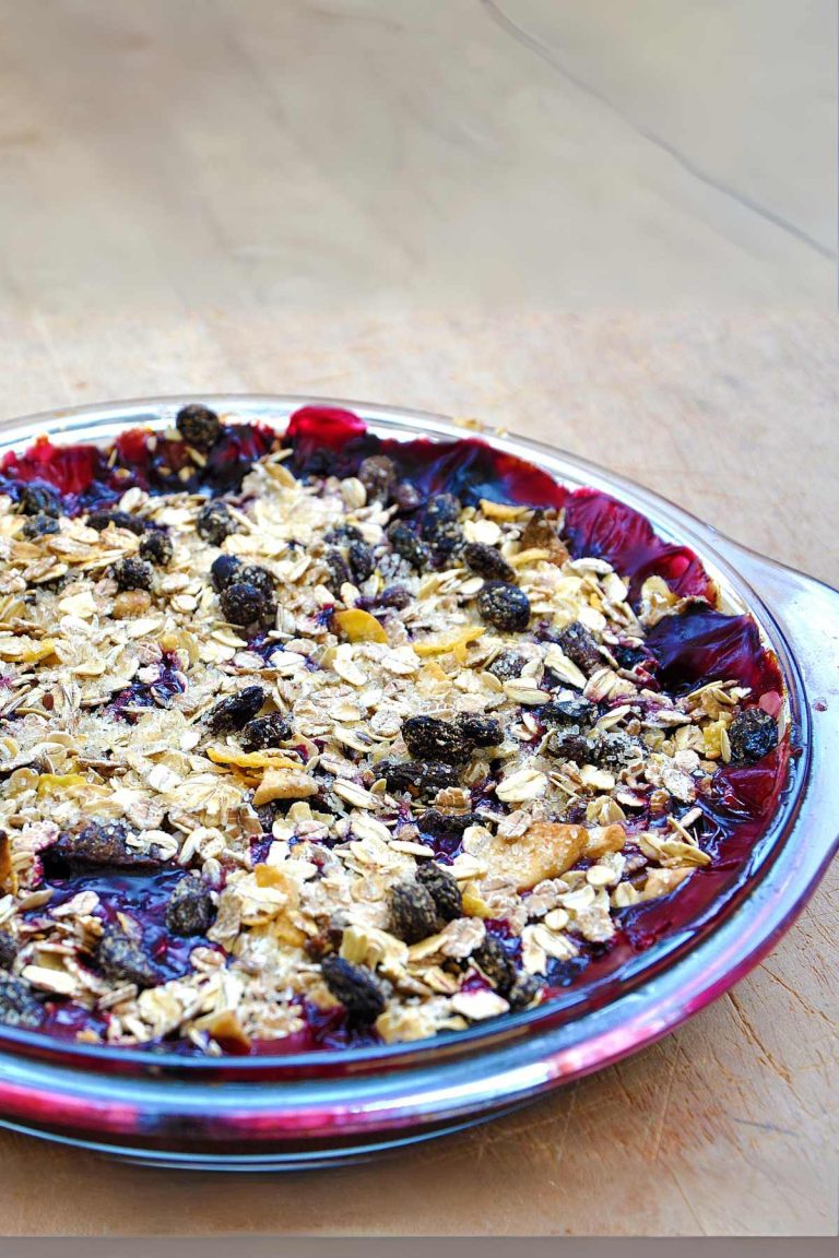 Plum Muesli Crumble Dessert