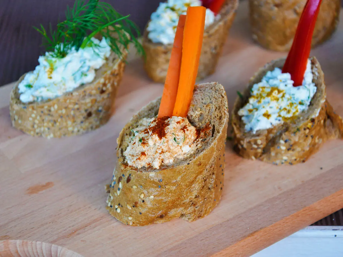 Cream Cheese Dip Baguette Cups recipe