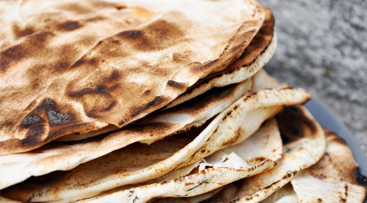 Crispy Pita Bread Cooked on Hot Wood Ash Zoom