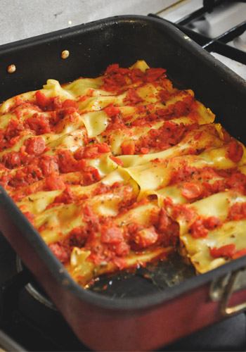 Spinach Cannelloni with Cheese | Gourmandelle | Vegetarian Blog