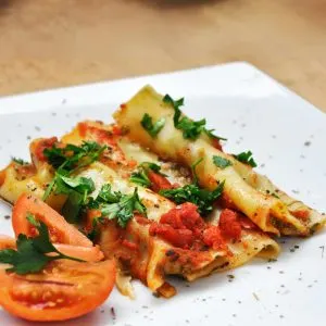 feta cannelloni with tomatoes