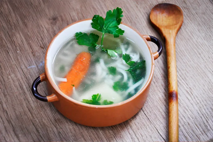 Clear Veggie Noodle Soup recipe vegetarian