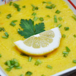 Lemony Creamy Millet Soup with Turmeric | Supa cremoasa de mei cu turmeric