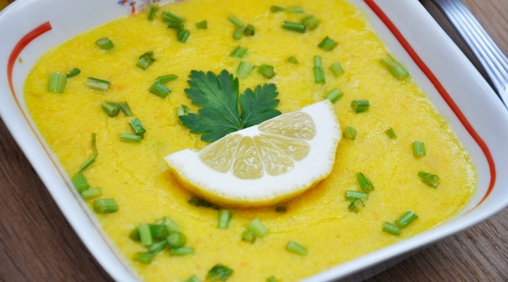 Lemony Creamy Millet Soup with Turmeric | Supa cremoasa de mei cu turmeric