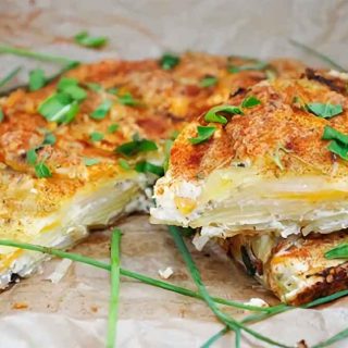 Potato Tart with Feta Cheese tarta de cartofi cu branza