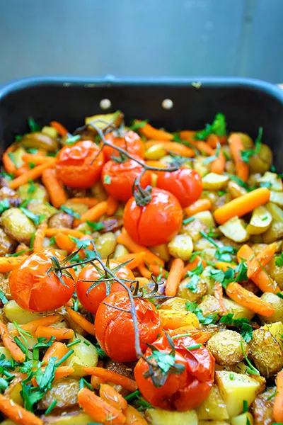 Vegan Thanksgiving Menu Spring roasted veggies