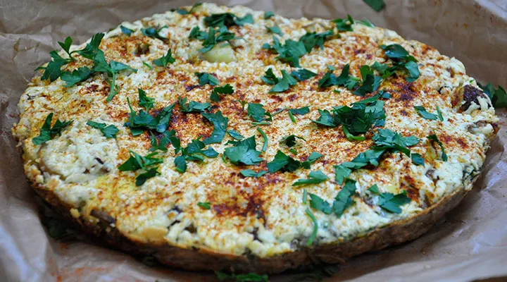 Baby Potatoes Frittata with Cheese