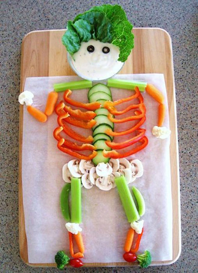  foods for kids creepy skeleton halloween