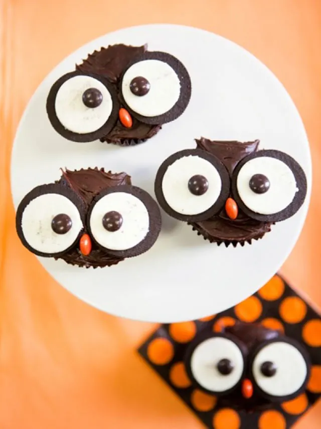 fun foods for kids owl cupcakes chocolate