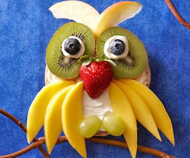 fun foods for kids owl fruits dessert