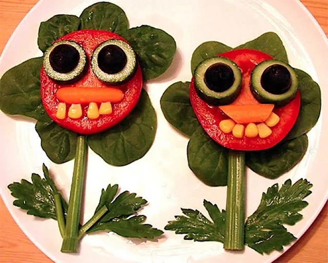 fun foods for kids plants flowers snack