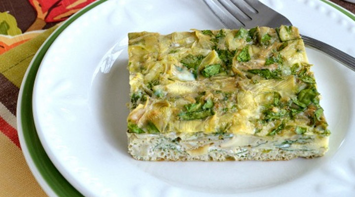 Spinach Artichoke Egg Casserole