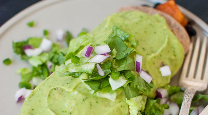 Healthy Avocado Recipes Sweet Potato Burrito Smothered in Avocado