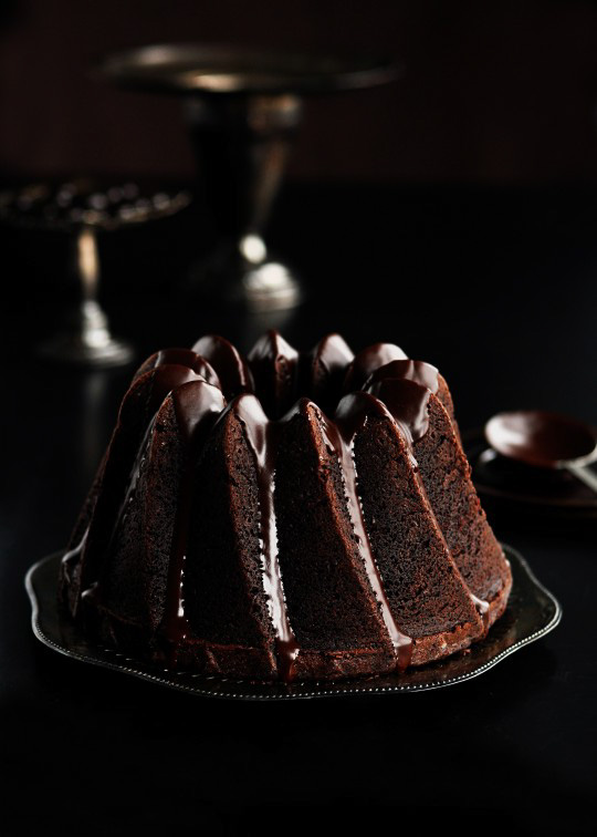 Chocolate Espresso Bundt Cake With Dark Chocolate Cinnamon Glaze