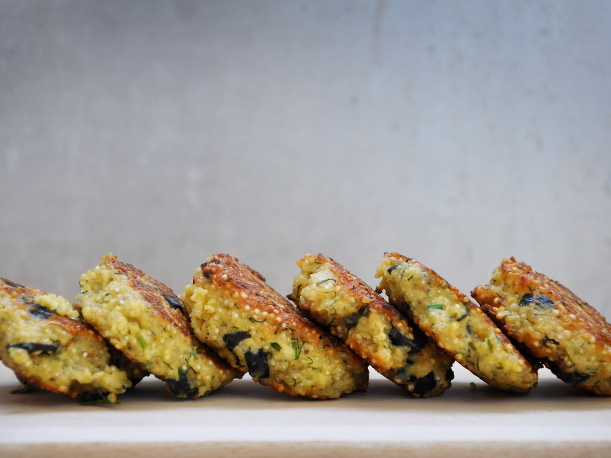 quinoa patties with feta