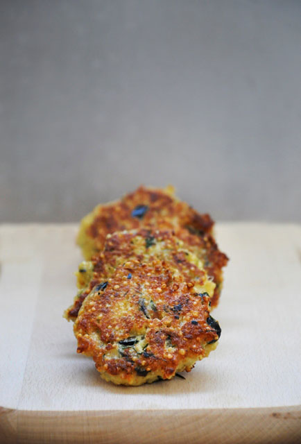 Vegetarian Quinoa Patties with Feta Cheese and Olives