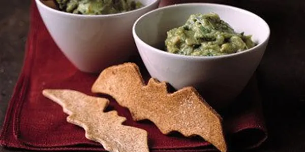 Guacamoldy with Creature Chips Vegetarian Halloween Recipes