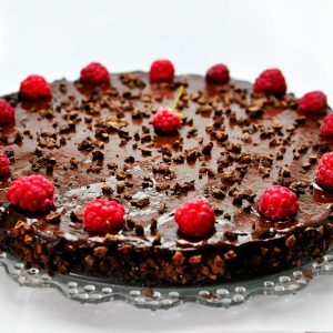 Raw Vegan Chocolate Raspberry Cake