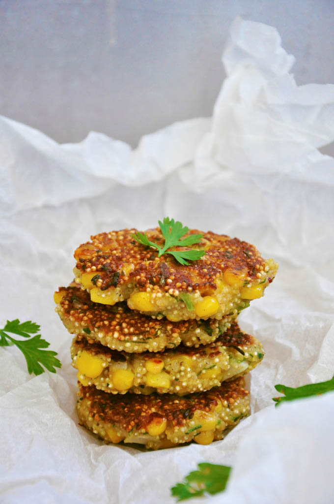 Quinoa Patties with Sweet Corn recipe