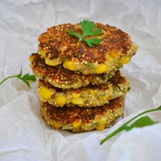 Quinoa Patties with Sweet Corn and Herbs