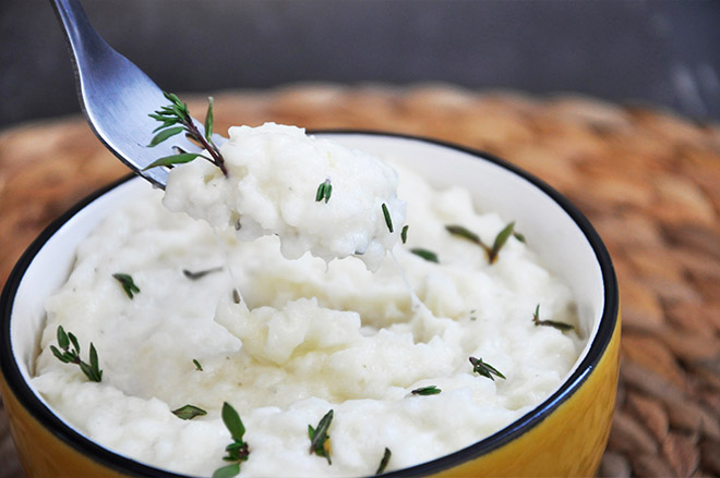 Creamy Cauliflower Risotto with Garlic Thyme and Parmesan recipe