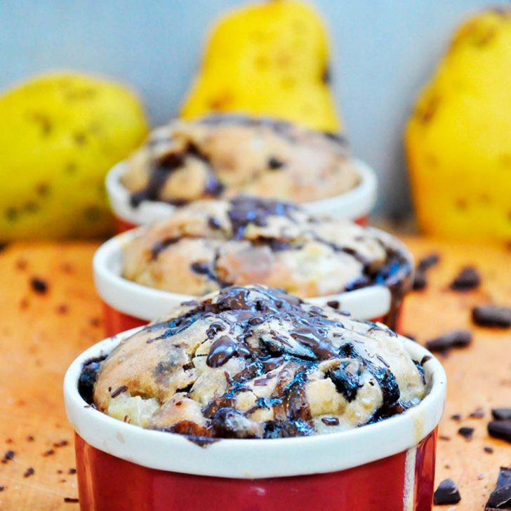 Dark Chocolate and Pear Souffle