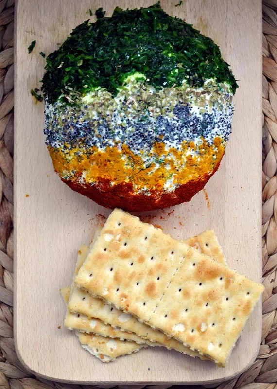 Ricotta Cheese Ball with Spices and Herbs appetizer