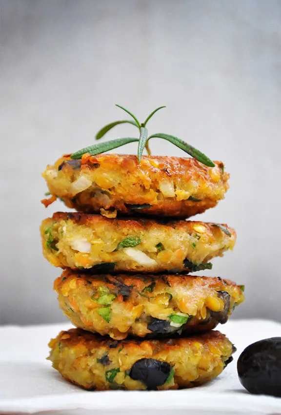  Vegan Lentil Recipes Lentil Patties with Olives and Herbs recipe