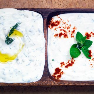 Yogurt Appetizers Feta Mint Yogurt Dip and Tzatziki recipe