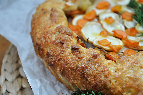 root vegetable tart with Mushrooms Jamie Oliver crust