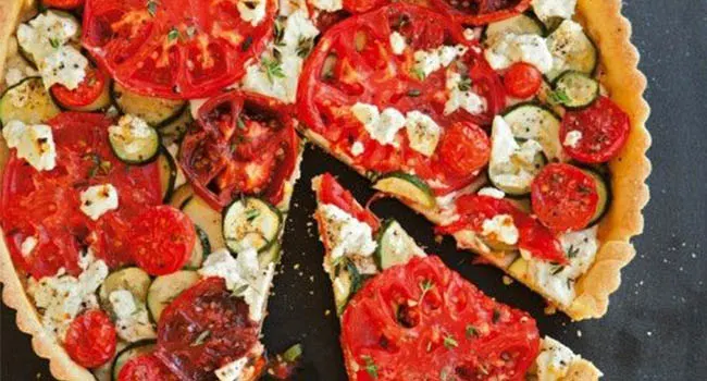 Tomato, Zucchini & Goat Cheese Tart