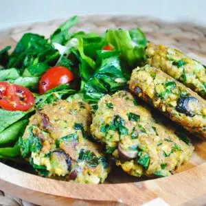 Green Chickpea Patties Tahini Chiftelute de naut verdeturi recipe