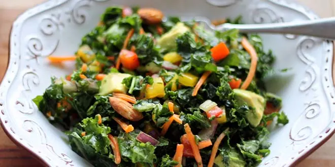 Kale Rainbow Detox Salad with Lemon Vinaigrette best detox recipes
