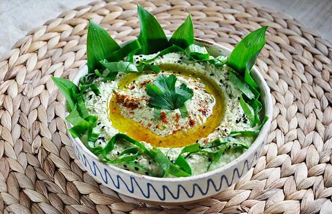 Wild Garlic Hummus recipe