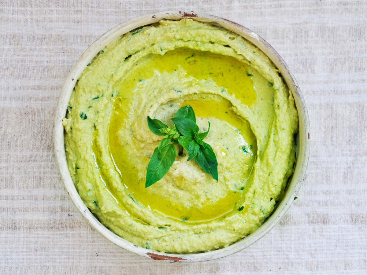 Basil Pesto Hummus