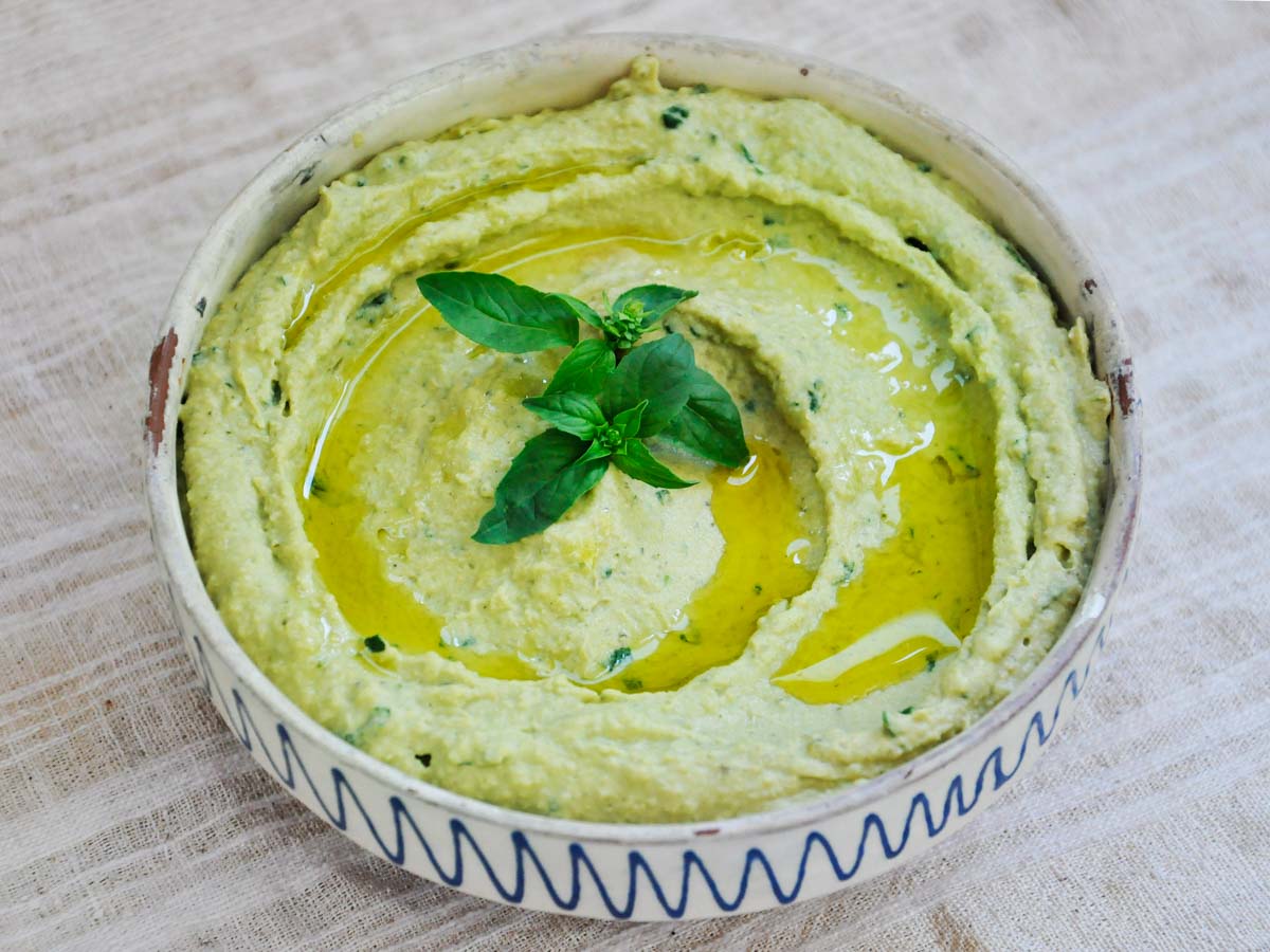 Basil Pesto Hummus recipe