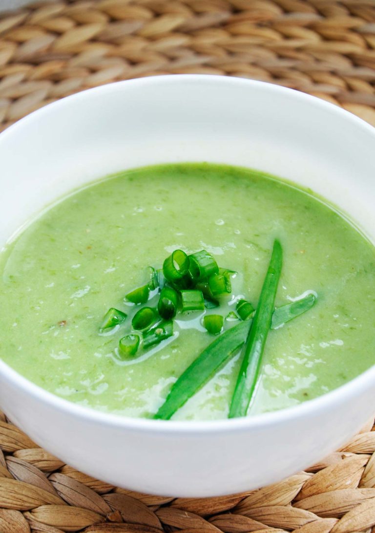 Creamy Scallion Soup Supa crema de ceapa verde vegan