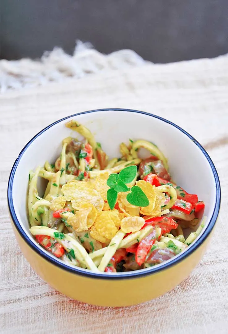 Celeriac Noodle Salad Avocado Vegan Salad Dressings