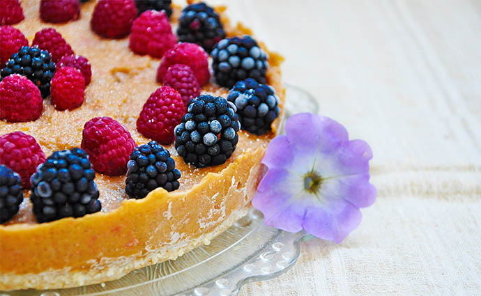 No Bake Citrus Cake with Berries