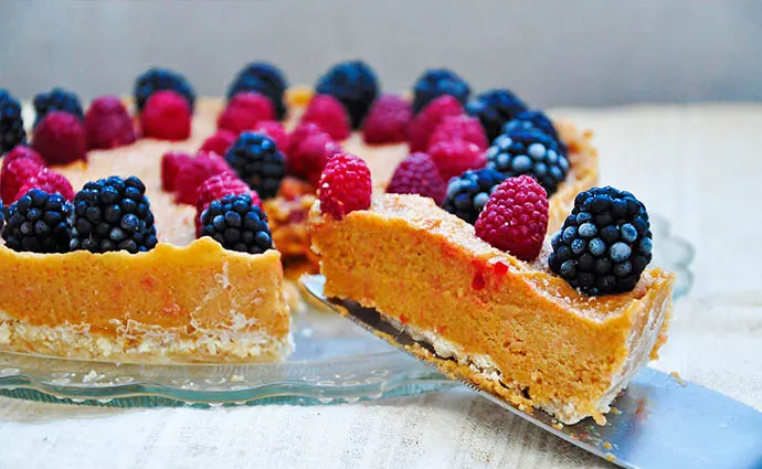 No Bake Citrus Cake with Berries